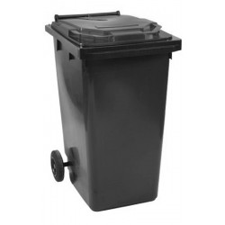 Pubela mobila din plastic 240 l neagra