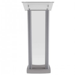 Pupitru pentru conferinte din plexiglas si aluminiu